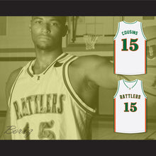 Load image into Gallery viewer, DeMarcus Cousins 15 LeFlore High School Rattlers White Basketball Jersey Drake- In My Feelings