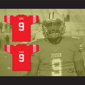 DeMarvin Leal 9 Judson High School Rockets Red Football Jersey 2