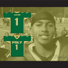 Load image into Gallery viewer, DeSean Jackson 1 Long Beach Polytechnic High School Jackrabbits Green Football Jersey 2