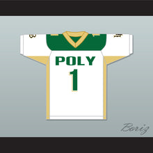 Load image into Gallery viewer, DeSean Jackson 1 Long Beach Polytechnic High School Jackrabbits White Football Jersey 1