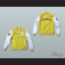 Load image into Gallery viewer, Deaundre Davis 14 Bannon High School Yellow and White Lab Leather Varsity Letterman Jacket