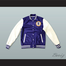 Load image into Gallery viewer, Degrassi Community School Panthers Blue and White Lab Leather Varsity Letterman Jacket