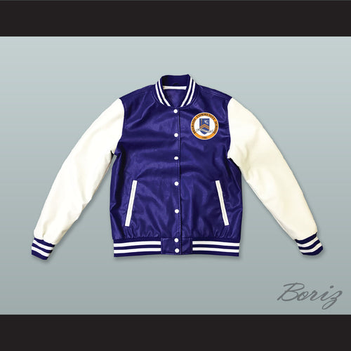 Degrassi Community School Panthers Blue and White Lab Leather Varsity Letterman Jacket