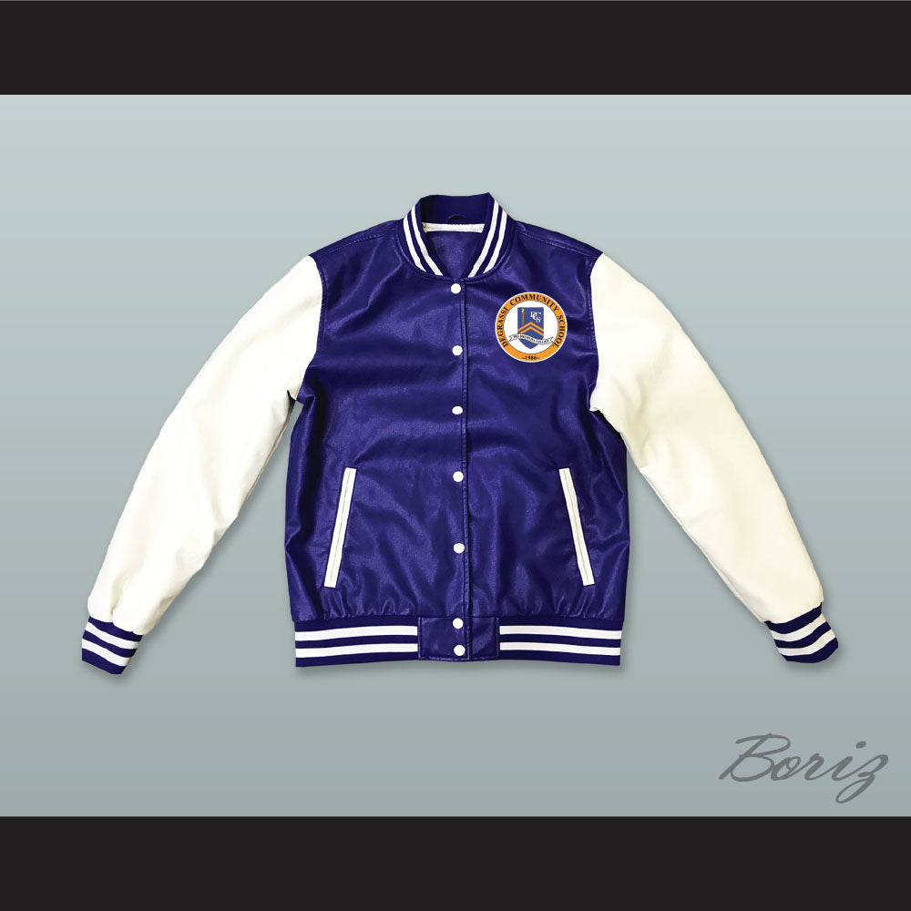 Degrassi Community School Panthers Blue and White Lab Leather Varsity Letterman Jacket