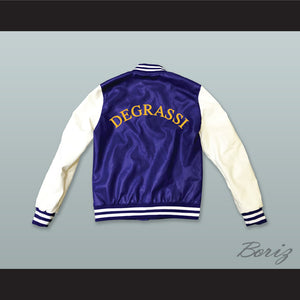 Degrassi Community School Panthers Blue and White Lab Leather Varsity Letterman Jacket