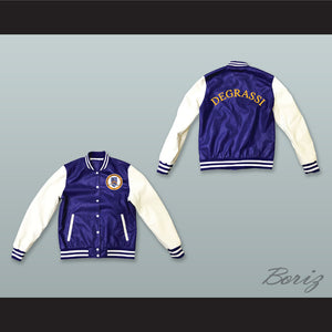 Degrassi Community School Panthers Blue and White Lab Leather Varsity Letterman Jacket
