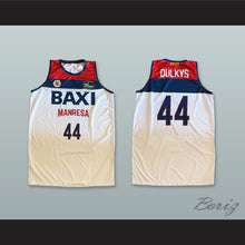 Load image into Gallery viewer, Deividas Dulkys 44 Basquet Manresa Spain White Basketball Jersey