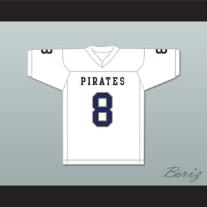 Delrick Abrams 8 Independence Community College Pirates White Football Jersey