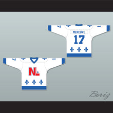 Load image into Gallery viewer, Denis Mercure 17 Le National de Québec White Hockey Jersey- Lance et compte (He Shoots, He Scores)