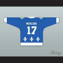 Load image into Gallery viewer, Denis Mercure 17 Les Saints de Chicoutimi Blue Hockey Jersey- Lance et compte (He Shoots, He Scores)