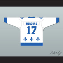 Load image into Gallery viewer, Denis Mercure 17 Les Saints de Chicoutimi White Hockey Jersey- Lance et compte (He Shoots, He Scores)