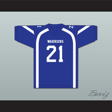 Load image into Gallery viewer, Dennis Washington 21 Liberty Christian School Warriors Blue Football Jersey