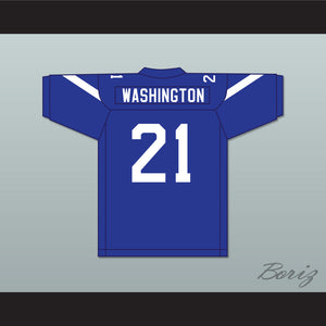 Dennis Washington 21 Liberty Christian School Warriors Blue Football Jersey
