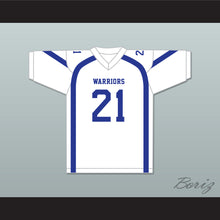 Load image into Gallery viewer, Dennis Washington 21 Liberty Christian School Warriors White Football Jersey