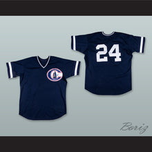 Load image into Gallery viewer, Derek Jeter 24 Columbus Clippers Navy Blue Baseball Jersey