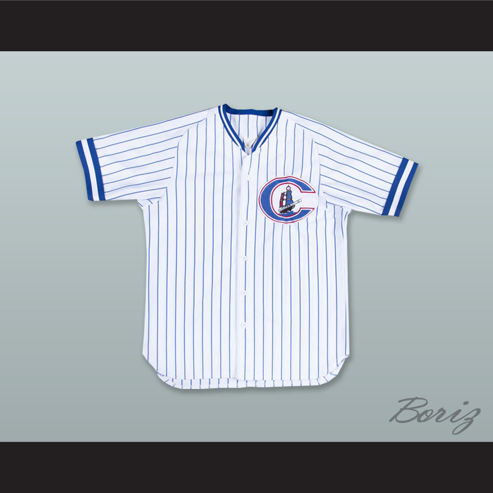 Derek Jeter 24 Columbus Clippers White Pinstriped Baseball Jersey