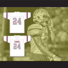 Load image into Gallery viewer, Derek Stingley Jr 24 The Dunham School Tigers White Football Jersey 1