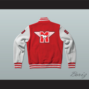 Derek Sutton 9 Hamilton Mustangs Varsity Letterman Jacket-Style Sweatshirt