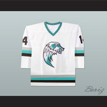 Load image into Gallery viewer, Derek Thompson 14 The Lansing Ice Wolves Hockey Jersey Tooth Fairy