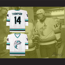 Load image into Gallery viewer, Derek Thompson 14 The Lansing Ice Wolves Hockey Jersey Tooth Fairy