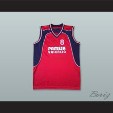 Load image into Gallery viewer, Derrick Alston 8 Pamesa Valencia Red Basketball Jersey