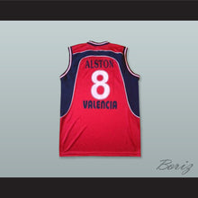 Load image into Gallery viewer, Derrick Alston 8 Pamesa Valencia Red Basketball Jersey