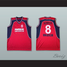 Load image into Gallery viewer, Derrick Alston 8 Pamesa Valencia Red Basketball Jersey