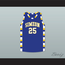 Load image into Gallery viewer, Derrick Rose 25 Simeon Career Academy Wolverines Royal Blue Basketball Jersey
