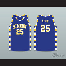 Load image into Gallery viewer, Derrick Rose 25 Simeon Career Academy Wolverines Royal Blue Basketball Jersey