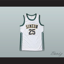 Load image into Gallery viewer, Derrick Rose 25 Simeon Career Academy Wolverines White Basketball Jersey