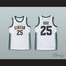 Load image into Gallery viewer, Derrick Rose 25 Simeon Career Academy Wolverines White Basketball Jersey
