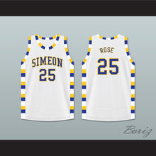 Load image into Gallery viewer, Derrick Rose 25 Simeon Career Academy Wolverines White Basketball Jersey 2