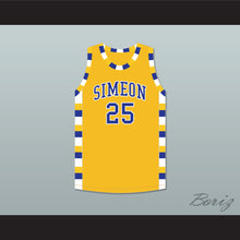 Load image into Gallery viewer, Derrick Rose 25 Simeon Career Academy Wolverines Yellow Gold Basketball Jersey