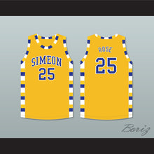 Load image into Gallery viewer, Derrick Rose 25 Simeon Career Academy Wolverines Yellow Gold Basketball Jersey