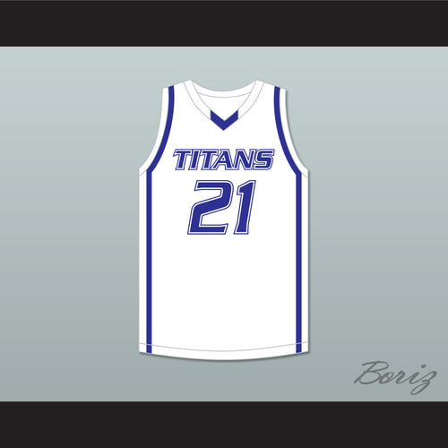 Derrick White 21 Legend High School Titans White Basketball Jersey 2