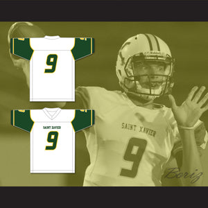 Desmond Ridder 9 St. Xavier High School Tigers White Football Jersey 1
