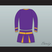 Load image into Gallery viewer, Jennifer Check Devil&#39;s Kettle High School Long Sleeve Purple Cheerleader Uniform Jennifer&#39;s Body