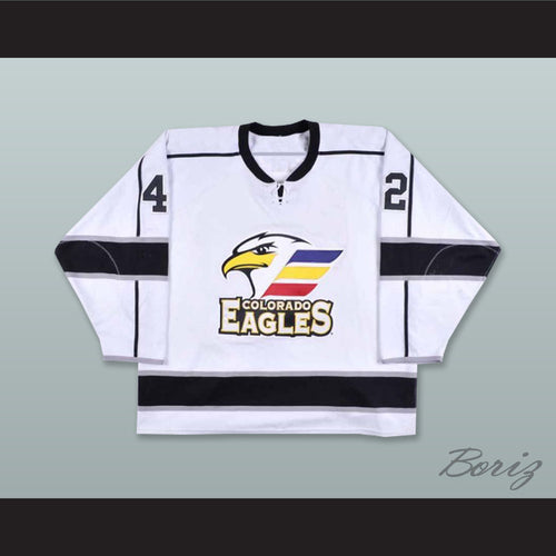 Devin DiDiomete 42 Colorado Eagles White Hockey Jersey