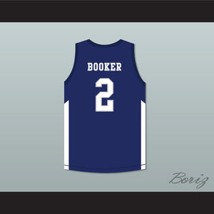 Devin Booker 2 Moss Point High School Blue Basketball Jersey