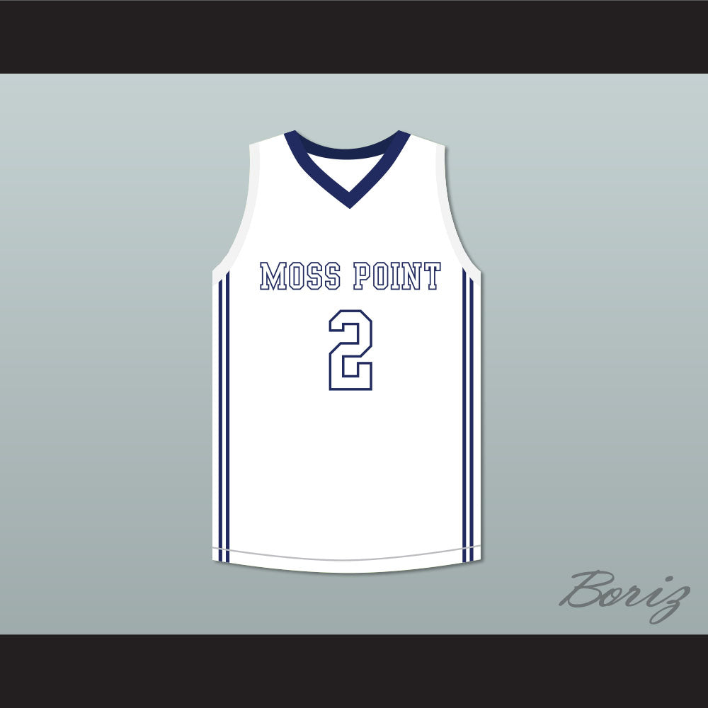 Devin Booker 2 Moss Point High School Tigers White Basketball Jersey 2
