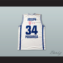 Load image into Gallery viewer, Devoe Joseph 34 KK Buducnost Podgorica Montenegro White Basketball Jersey