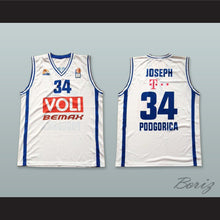Load image into Gallery viewer, Devoe Joseph 34 KK Buducnost Podgorica Montenegro White Basketball Jersey