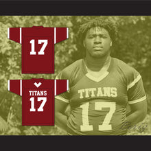 Load image into Gallery viewer, Devonte Wyatt 17 Towers High School Titans Maroon Football Jersey 1