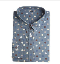Load image into Gallery viewer, Dioufond Polka Dot Printed Blouse Shirt Women Long Sleeve Cotton Work Wear Blouses White Print Blusa Feminina Navy Top 2017