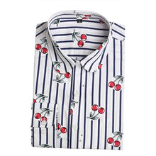 Load image into Gallery viewer, Dioufond Summer Floral Blouse Shirt Women Long Sleeve Tops Cotton Shirts White Navy Blouses Small Flower Blusas Femininas 2016