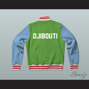 Djibouti Varsity Letterman Jacket-Style Sweatshirt