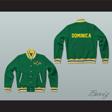 Load image into Gallery viewer, Dominica Varsity Letterman Jacket-Style Sweatshirt