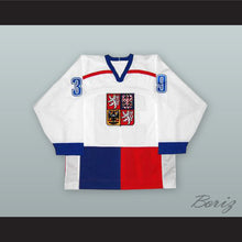 Load image into Gallery viewer, Dominik Hasek 39 Czech Republic White Hockey Jersey