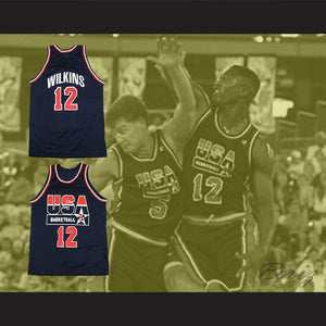 Dominque Wilkins 12 USA Basketball Jersey