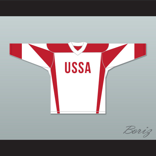 Don Cheadle SNL Donald Trump 45 USSA White Hockey Jersey